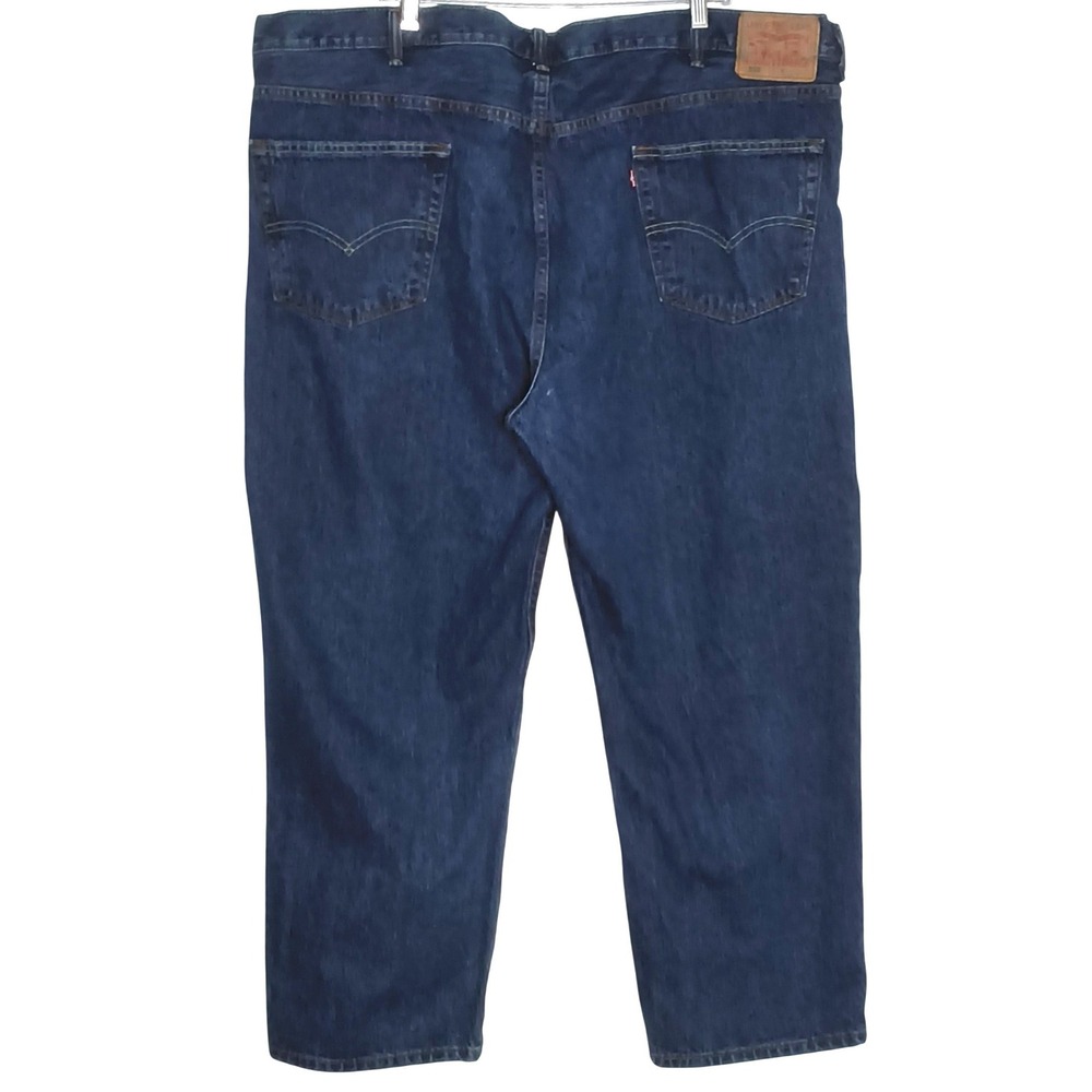 Classic Levi's 550 Relaxed Fit Jeans Men 48x29 Dark Wash Blue Denim Tapered Leg